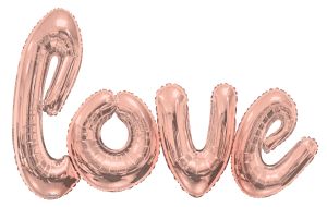 Script Phrase Love Rose Gold Jumbo (Helium Quality) Balloon