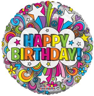 18" Groovie Birthday Balloon