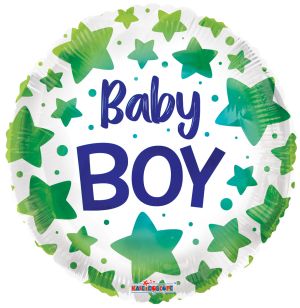 18" Baby Boy Stars Balloon