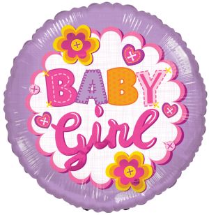 18" Baby Girl Quilt Balloon