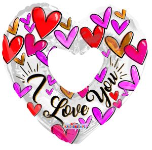 09" Trendy Hearts Shape Balloon