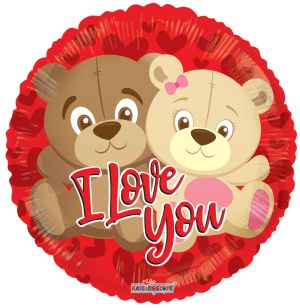 18" Love You Couple Of Bears Balloon