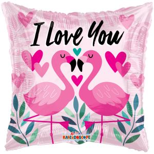 18" Love You Flamingos Balloon