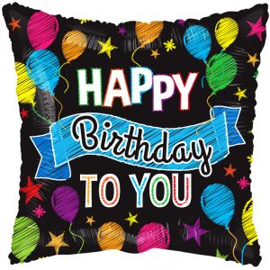 04" Birthday Balloons & Banner