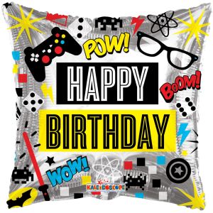 18" Bday Geek Balloon