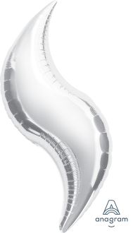 Curve 42" Silver Balloon