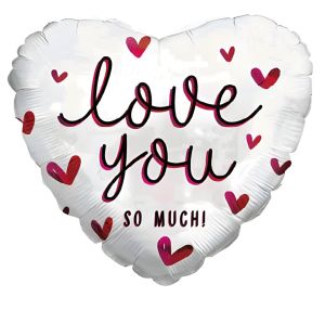 09" Love You Script Balloon