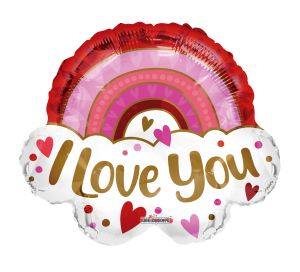 18" Love You Rainbow Balloon
