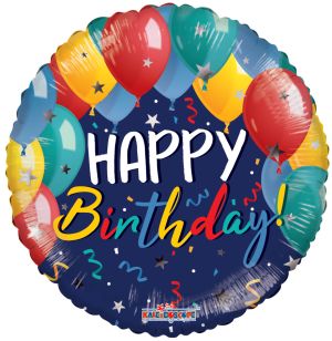 09" Birthday Festive Balloons and Stars