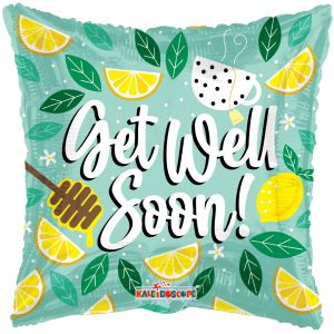 18" Get Well Lemon Tea Balloon