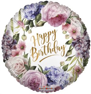 18" Birthday Floral Balloon