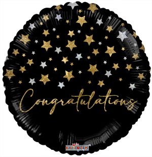 18" Congratulations Stars Holo Balloon