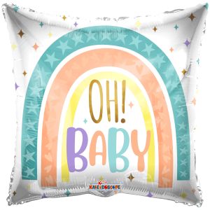 18" Oh Baby Rainbow Balloon