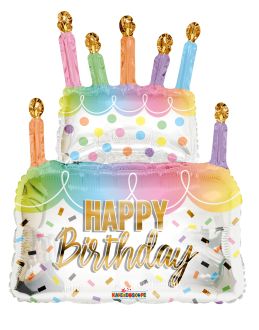 36" Birthday Cake And Candles Balloon