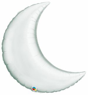 Crescent Moon 35" Silver Balloon