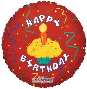 18" Cupcake Party Birthday Balloon