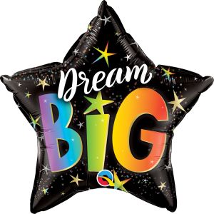 20" Dream Big Rainbow Stars Balloon