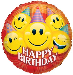 09" Party Smilies Birthday Balloon