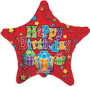 18" Birthday Big Dots Red Balloon