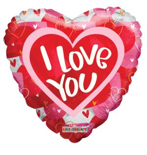 18" Love You Hearts Balloon