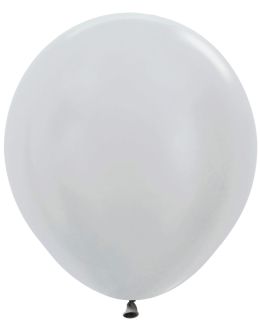 18" Satin Silver (25pcs) Sempertex Balloons