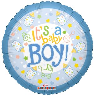09" Baby Bottle Boy Balloon