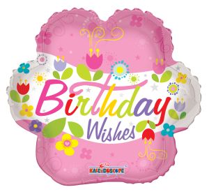 04" Birthday Wishes Flower Balloon