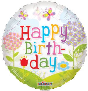 09" Birthday Landscape Clear View Balloon