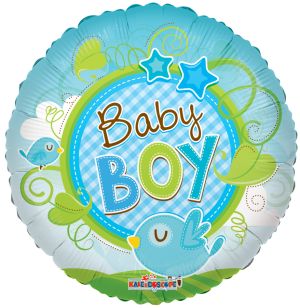 09" Baby Boy Bird Clear View Balloon
