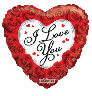 09" I Love You Classic Roses Balloon