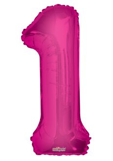 34" Pink Number 1 Balloon
