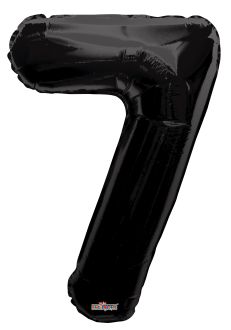 34" Black Number 7 Balloon