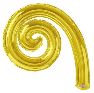 Kurly Spiral Gold Balloon