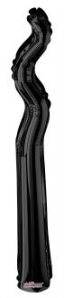 Kurly Zig Zag Black Balloon