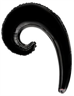 Kurly Wave Black Balloon