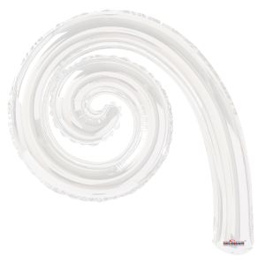 Kurly Spiral White Balloon