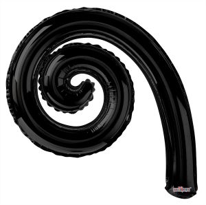 Kurly Spiral Black Balloon