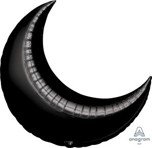 Crescent 35" Black Balloon