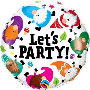 18" Lets Party Gnomes Balloon