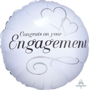 18" Two Hearts Engagement Balloon