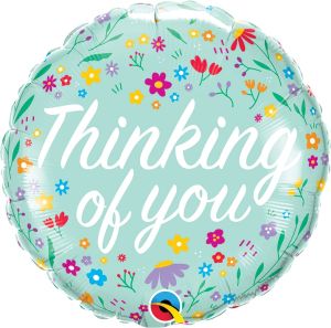 18" Thinking Of You Petite Floral Balloon