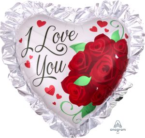 SuperShape Love You Ruffle Balloon