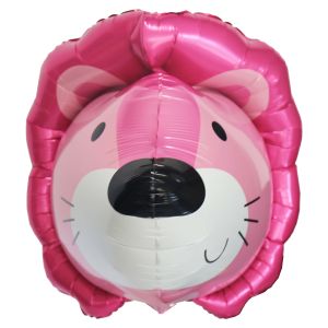 20" 3D Lion Head Pink Balloon
