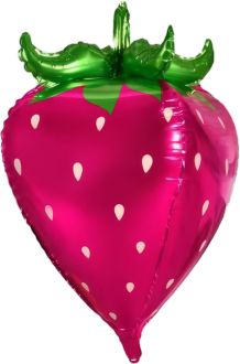 28" 3D Strawberry Fuchsia Balloon