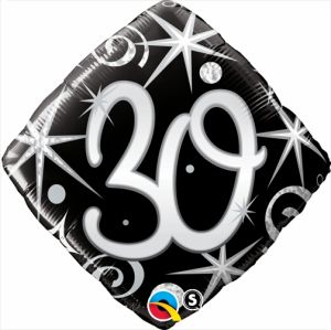18" 30 Elegant Sparkles and Swirls Balloon