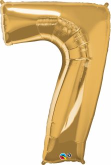 34" Gold Number 7 Balloon