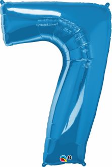 34" Sapphire Blue Number 7 Balloon