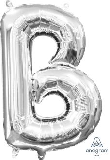 16" Silver Letter B Balloon