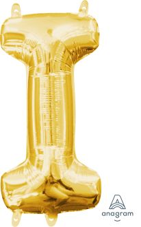 16" Gold Letter I Balloon