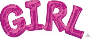 Phrase Girl PINK Balloon